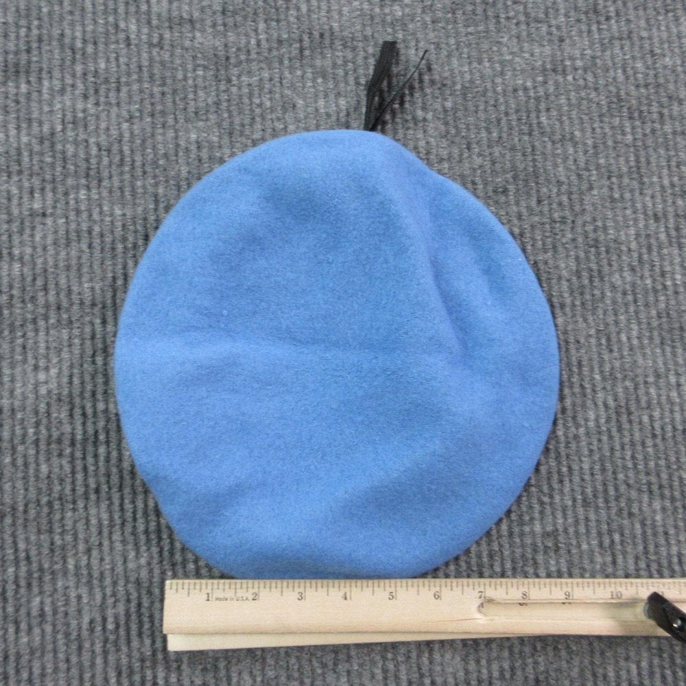 Rothco Hat Beret Womens Size 7 1/2 Blue Wool Leather Lined Adjustable NWOT